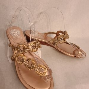 Vince Camuto Rose Gold Sparkly Sandals